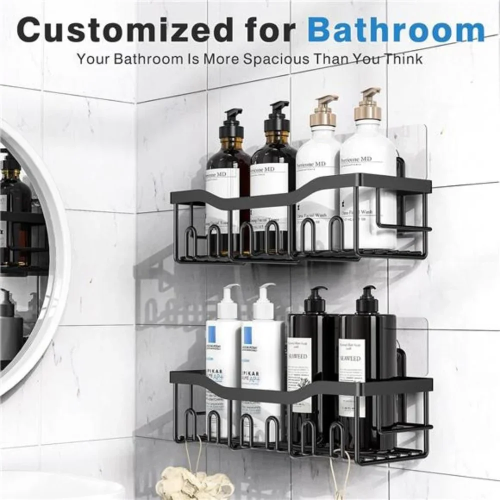 Shower Caddy 2 Pack,Adhesive Shower Organizer for Bathroom Storage